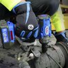Ge Mechanics Gloves, M, Black, Blue, Spandex GG400LC